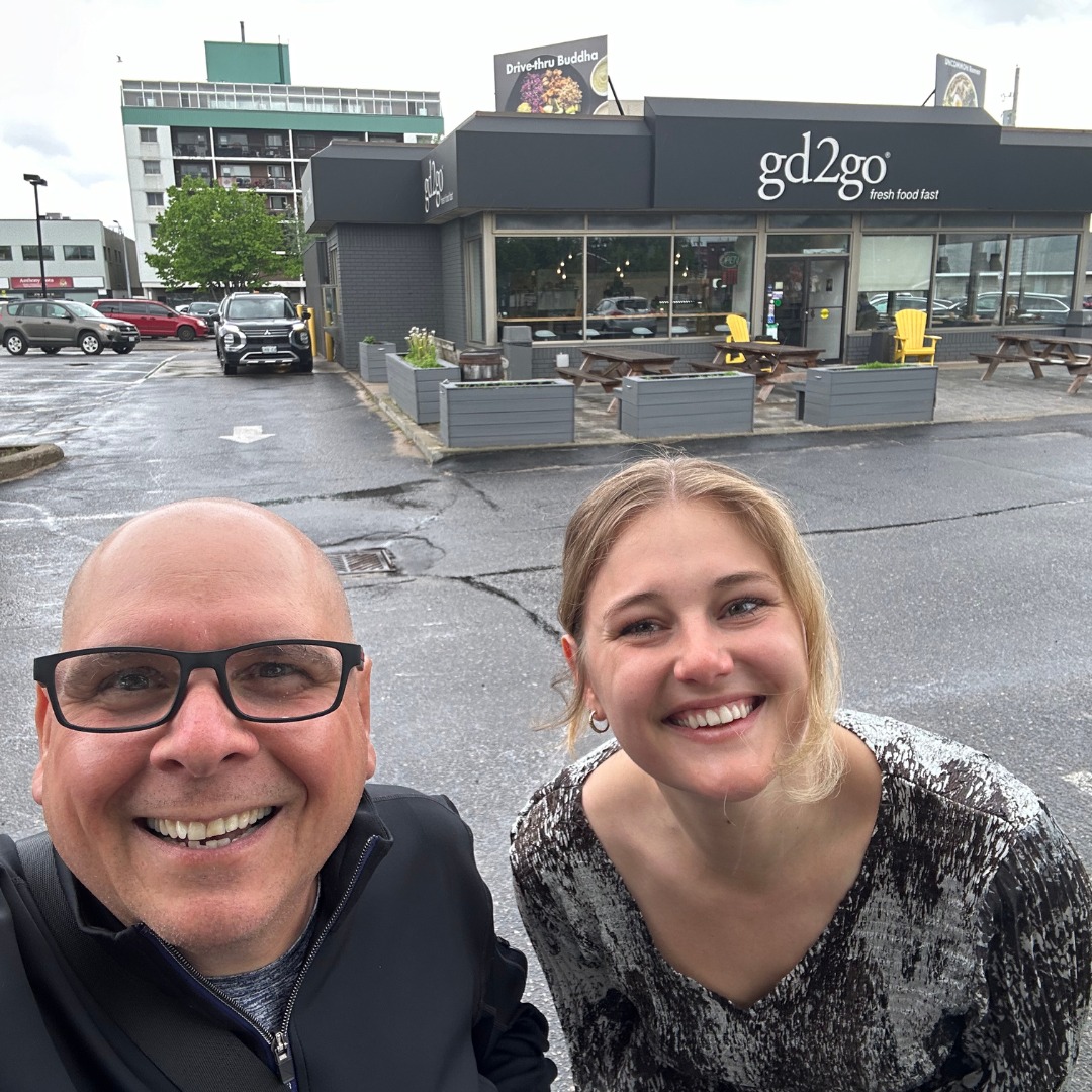 Paul Meyers and Makayla Schoonhoven at a 52 Coffees meeting