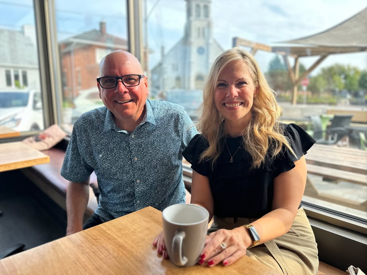 Paul Meyers and Debbie Sauve at a 52 Coffees meeting