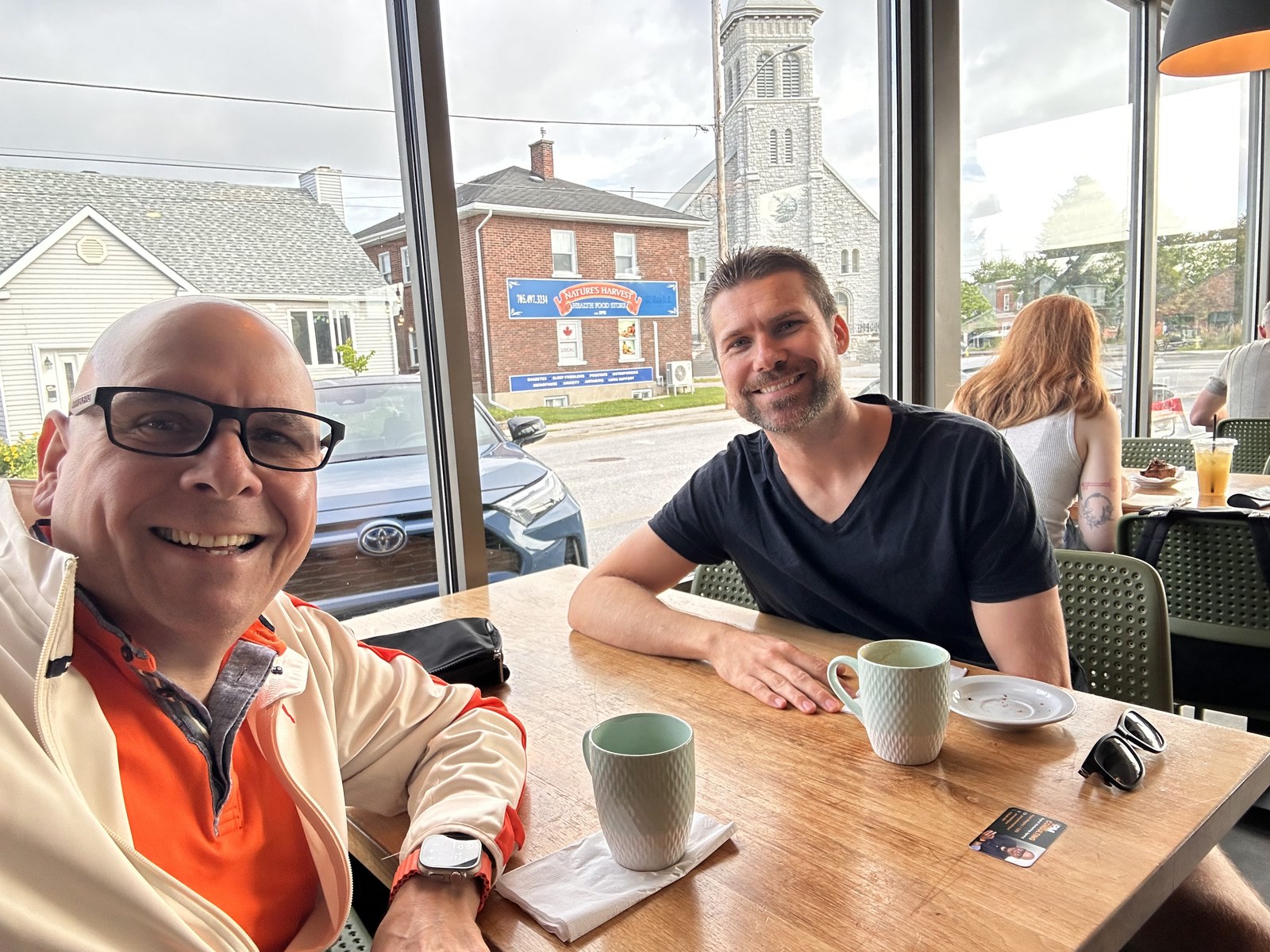 Paul Meyers and Dr. Taylor Lougheed at a FiftyTwoCoffees meeting